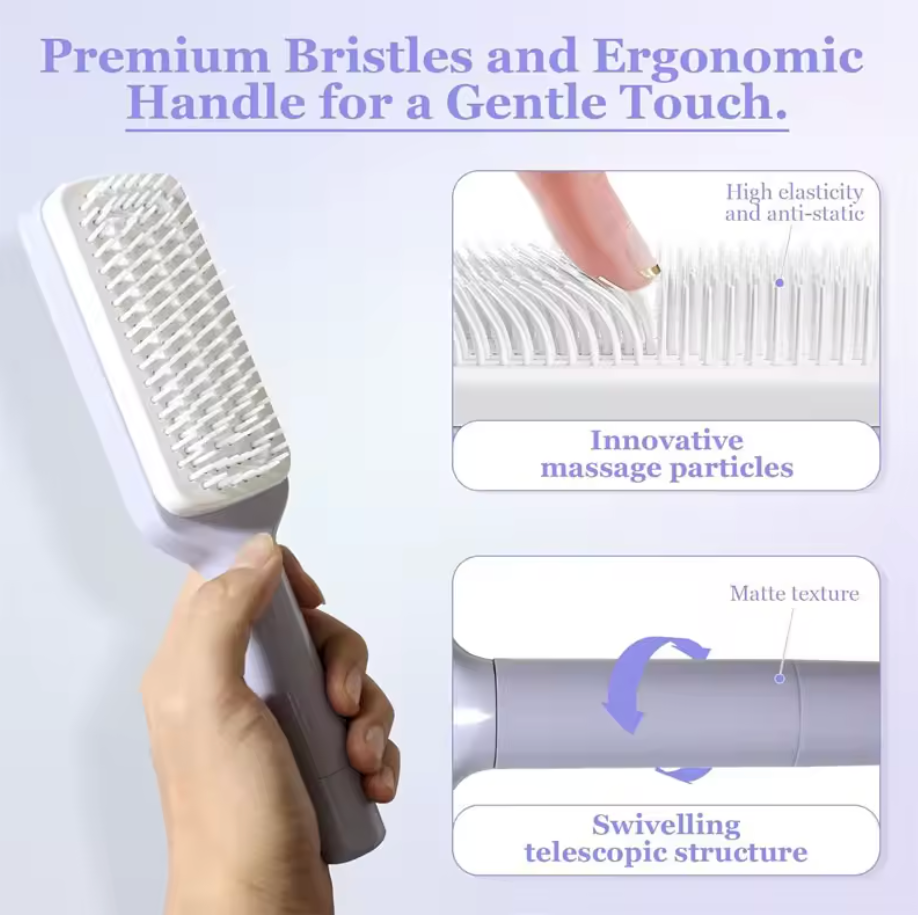 Aaliyah Brush Self Cleaning Hair Brush